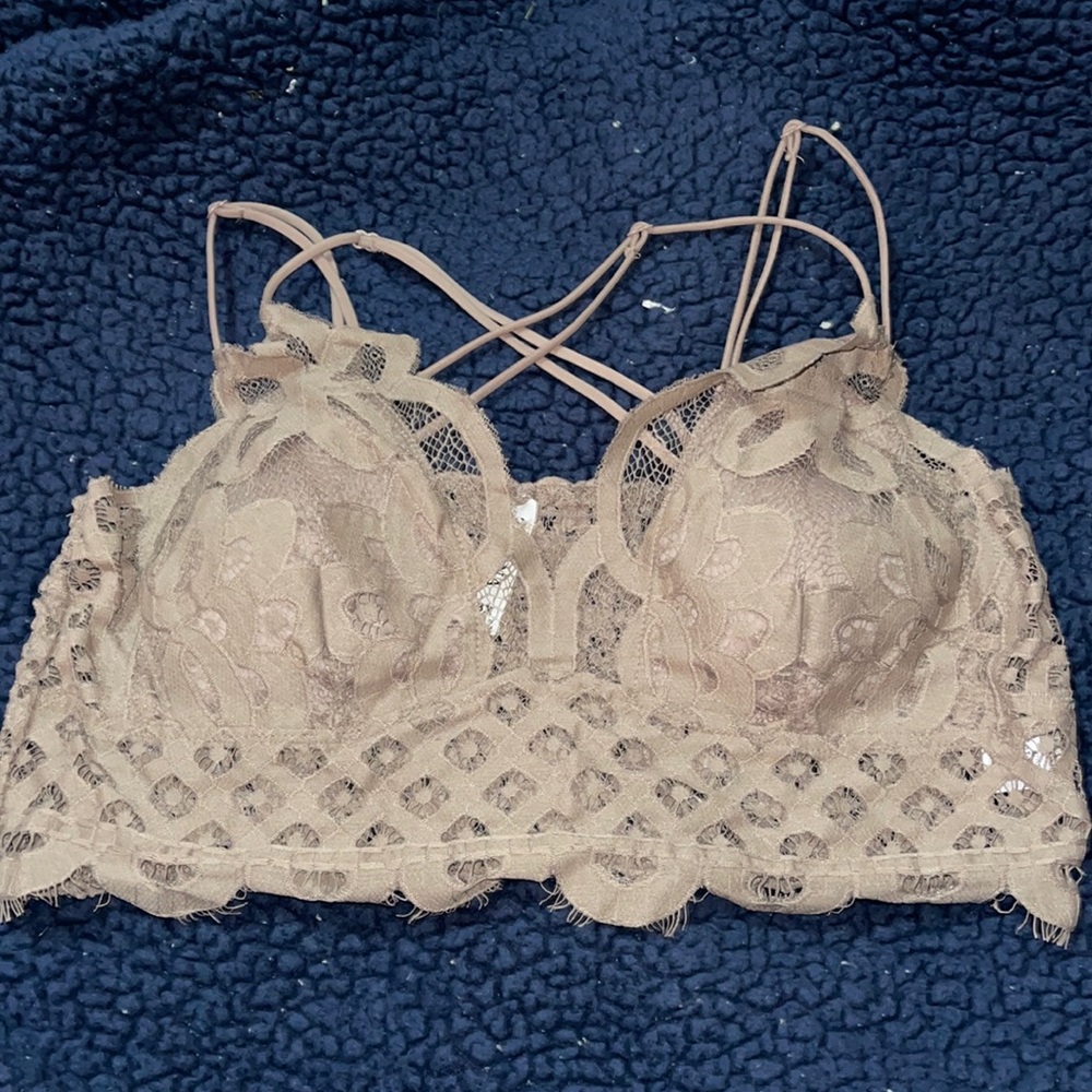 Never worn brown Zenana lace bralette